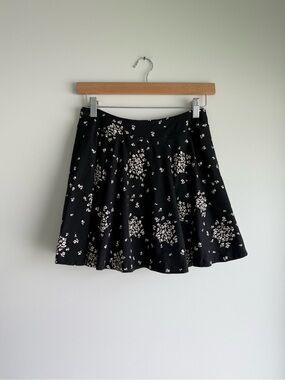 Toad&Co Black Floral Skort Size Small Built In Shorts Sustainable Stretch
